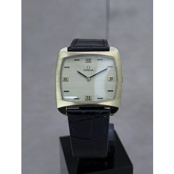 (SOLD!!) 34mm • 1971 Omega De Ville Tank Gold Plated Manual Winding